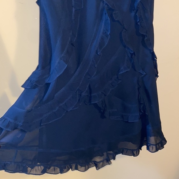 BCBG Silk ruffled dress. Royal blue - Picture 5 of 8